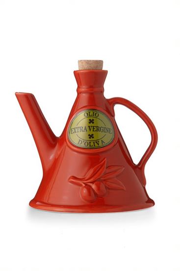 Picture of Ceramic Olive Oil Cruet - Red (500ml)